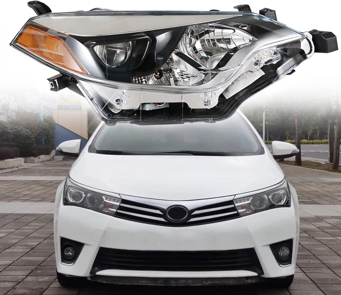 GXYWADY Headlight Assembly Replacement for 2014-2016 Toyota Corolla Right Side