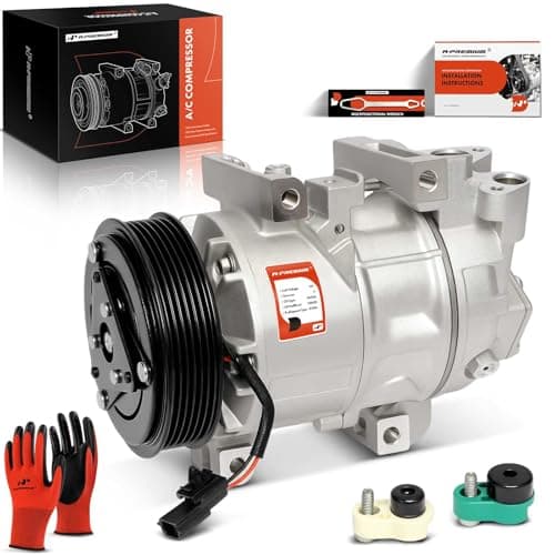 A-Premium Air Conditioner AC Compressor with Clutch Compatible with Nissan Altima 2.5L 2013-2018 - VCS141C Compressor, 6 Grooves, w/One Plug