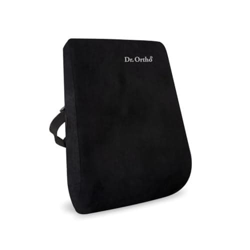 Dr.Ortho Premium Orthopaedic Backrest, Memory Foam Car Seat Back Support, Orthopedic Lumbar Support Back Rest for Back Pain Relief - Back Pillow for Sitting