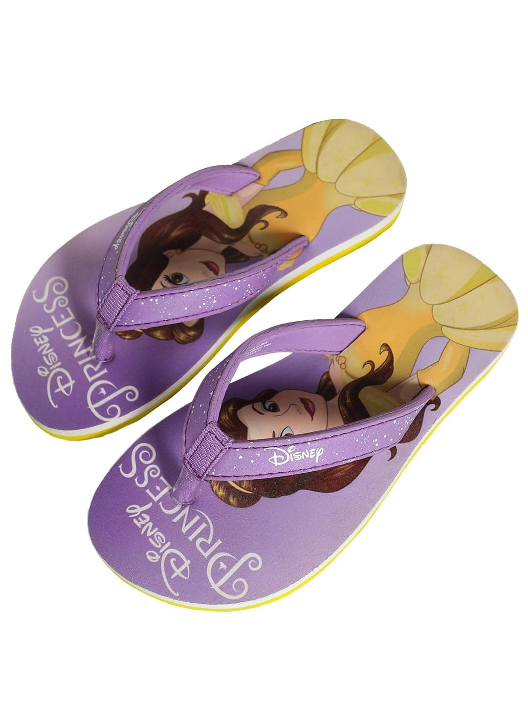 Kidsville Official Disney Princess Printed Kids Girls Flip-Flop | Soft, Non-Slip, Indoor, Outdoor, House Slipper, Comfortable & Durable Footwear for Children