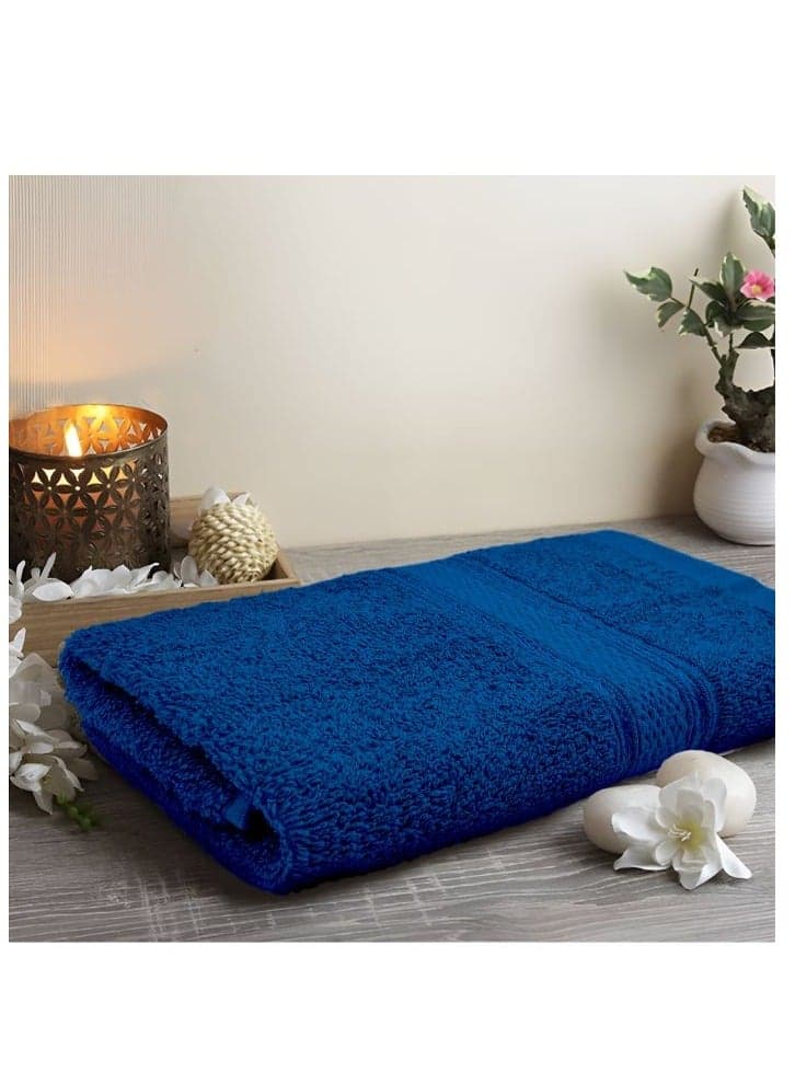 Daffodil (Royal Blue) Premium Kids Towel (60x110 Cm-Set of 1) 100% Cotton, Highly Absorbent and Quick dry, Hotel and Spa Quality Bath linen with Stripe Diamond Dobby-500 Gsm