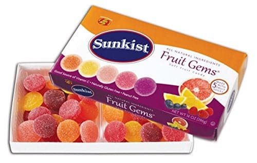 Jelly Belly Sunkist Fruit Gems Box 14 Ounces of Assorted Flavors Made with Real Fruit Juices