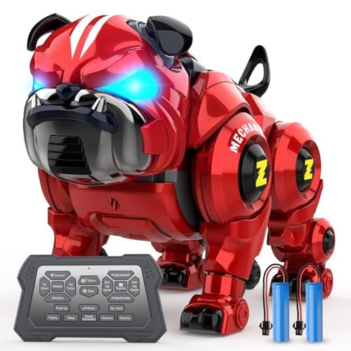 Lterfear Robot Dog for Kids Remote Control Robot Rechargeable Programing Stunt Robo Dog with Sing Dance Touch Function Robotic Dog Toy for Boys Ages 5 6 7 8 9 10 Birthday Gifts Red