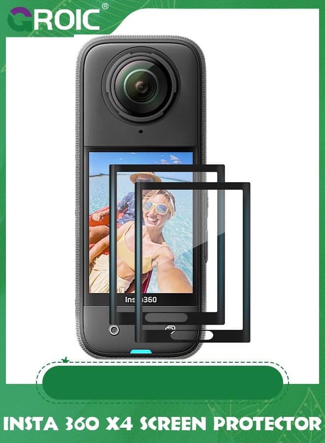 Insta 360 X4 Screen Protector Film, Insta360 X4 Screen Protector for Insta360 X4 Accessories, Tempered Glass LCD Display Film, Ultra HD, 9H Hardness, Scratch Resistant