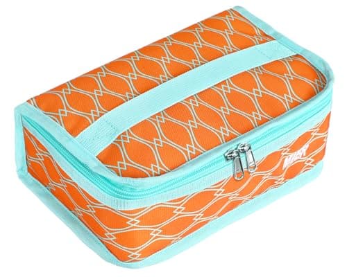 MIER Portable Thermal Insulated Cooler Bag Mini Lunch Bag for Kids, Orange