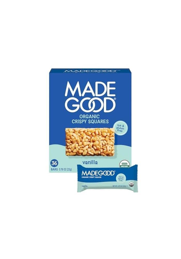 MadeGood Crispy Squares Vanilla 36 Count Gluten Free Snacks