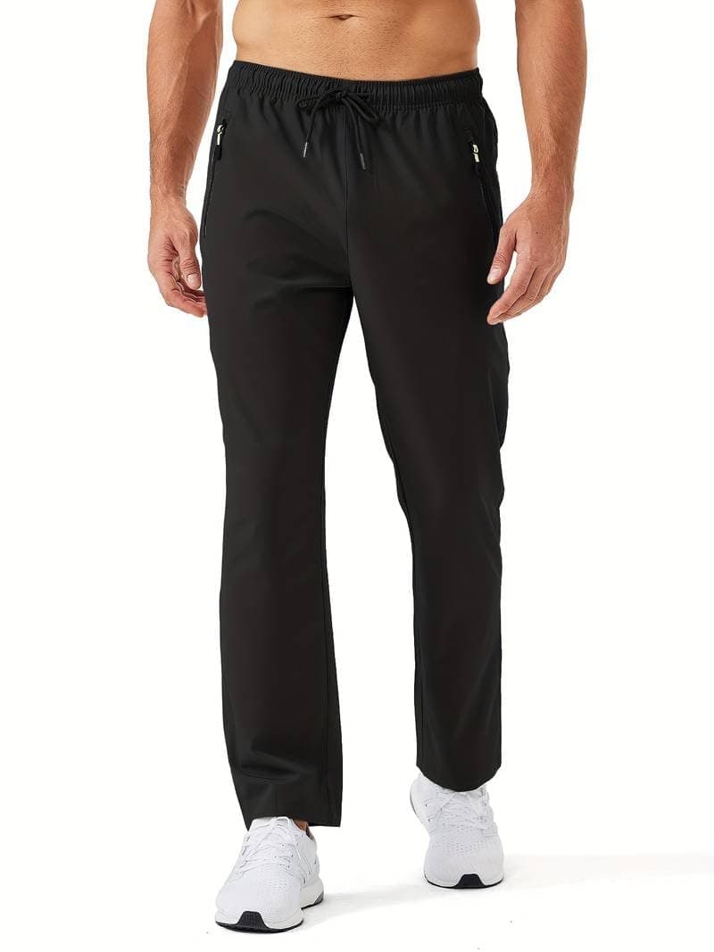 TOPLOT Men's Track Pant| Crafted with Lightweight and Breathable Fabric for All-Day Wear | Elastic Waistband with Adjustable Drawstring and Custom Fit | Gym, Sports & Daily Use (5217_38_Black)