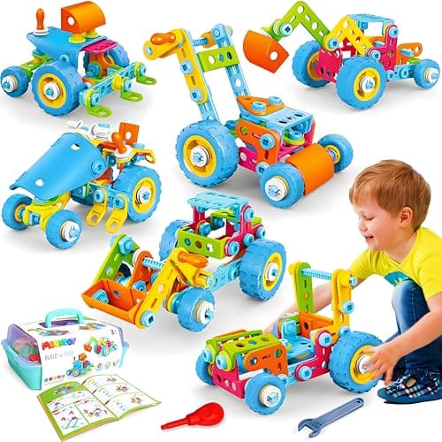 MOONTOY STEM Toys for 3 4 5 6 7 8 Year Old Boy Birthday Gift Building Toys for Kid Age 48 57 68 812 Preschool Educational Stem Kit Creative Activities for Boys Girls Christmas Idea Gift 118pcs
