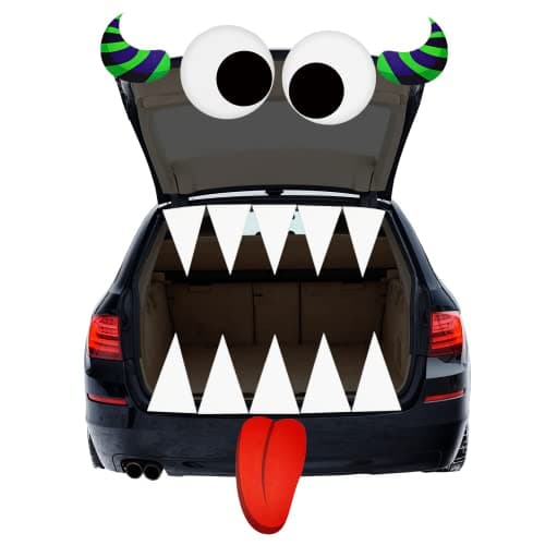 4E's Novelty Monster Trunk or Treat Car Decoration Kit - Trunk or Treat Kit for Car & SUV, Outdoor Halloween Garage Door Decorations (Huge Eye Monster)