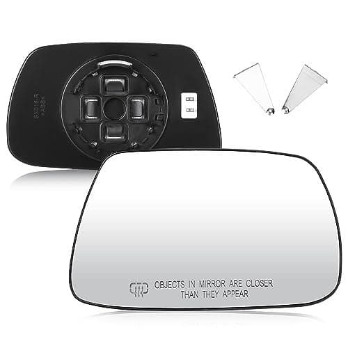 Passenger Right Side Mirror Glass with Heated Fit for Jeep Grand Cherokee 2005-2010, Replacement for 5142874AA