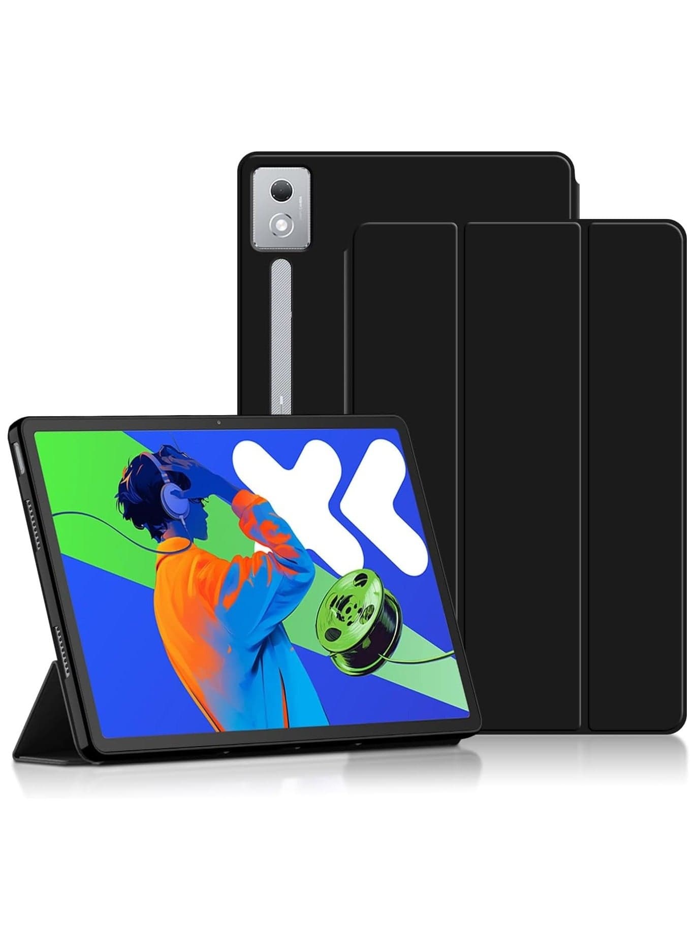 Case Compatible with Lenovo Xiaoxin Pad Pro 12.7 Inch 2025 (2nd Gen) TB373FU/TB375FC, Tri-fold Flip Stand Cover Shockproof Protective Case with Auto Wake/Sleep