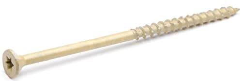 IMSCREWS #10 x 4 Deck Screws 25 Pcs, Tan Coated Exterior Wood Screws for Pressure Treated Lumber, 1000-Hour Salt Spray Tested, Star Drive, Type 17 Point, Self-Tapping Fasteners for Heavy Duty Framing