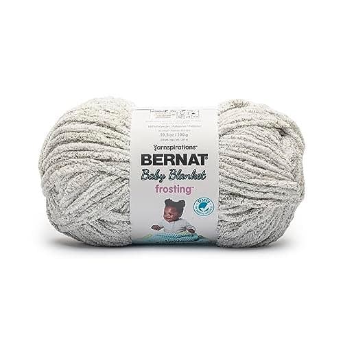 Bernat Baby Blanket Frosting Sunday Times Yarn - 1 Pack of 10.5oz/300g - Polyester - #6 Super Bulky - 220 Yards - Knitting & Crochet