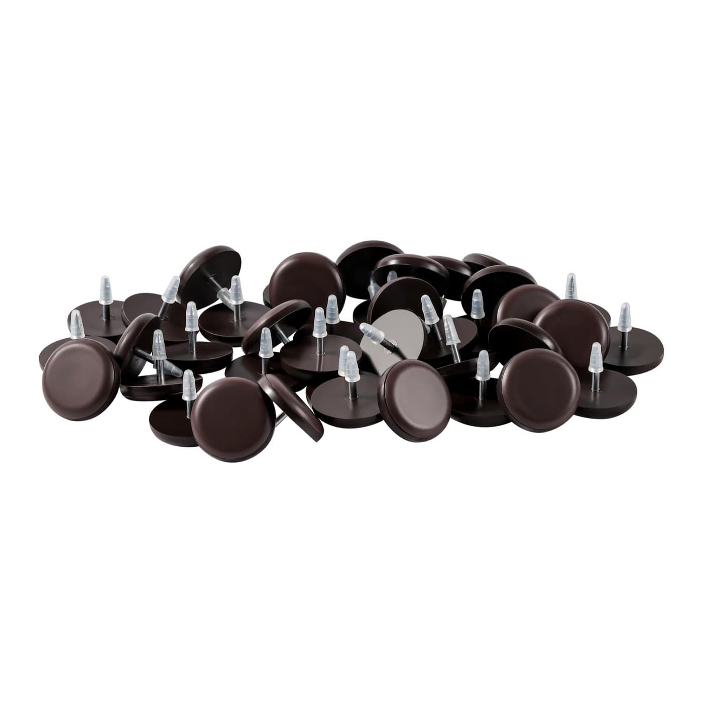 Furniture Glides SlidersFurnigear PTFE Teflon Chair Leg Movers Sliders for Carpet and Hardwood Surface Move Your Furniture Easy Safely Best Floor Protector 1 inchNail Brown40pack