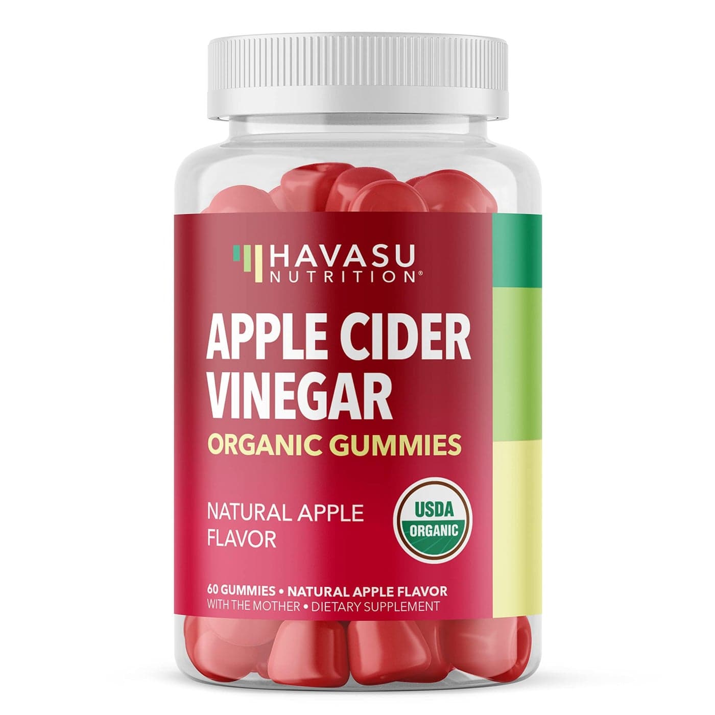 Apple Cider Vinegar Gummies Organic ACV Vitamins for Digestive Health Metabolism Gut Support 60 Count Vegan NonGMO GlutenFree Delicious Flavor No Harsh Taste 1 Month Supply