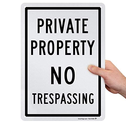 SmartSign “Private Property - No Trespassing” Sign | 10" x 14" Engineer Grade Reflective Aluminum, Made in USA