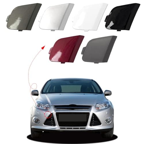 CZShiYue Front Bumper Tow Hook Cover Fit for Ford Focus MK3 III 2011 2012 2013 2014 Towing Eye Cap 1702946 BM5117A989AB (Unpainted, Right Passenger Side) Xinpinsai
