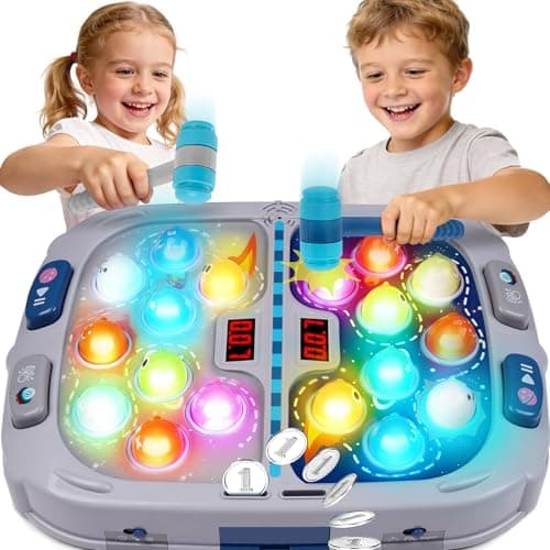 Whack Game MoleToys for 3 Year OldBirthday Gifts for 3 4 5 6 Year old BoysBoys Toys Age 3Toddler Gifts2 Player Game ToyLarger 1115in Whack Toy with 5 Modes9 Speeds54 Levels and LightSounds
