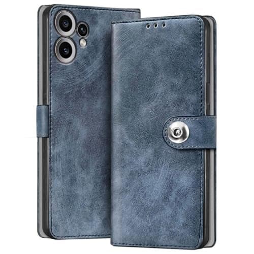 Fashionury PU Leather Flip Cover for CMF Phone 2 Pro 5G | Magnetic Closure | Card Pockets & Kickstand | 360 Degree Protection | Wallet Style Flip Case for CMF Phone 2 Pro 5G (Steel Blue)