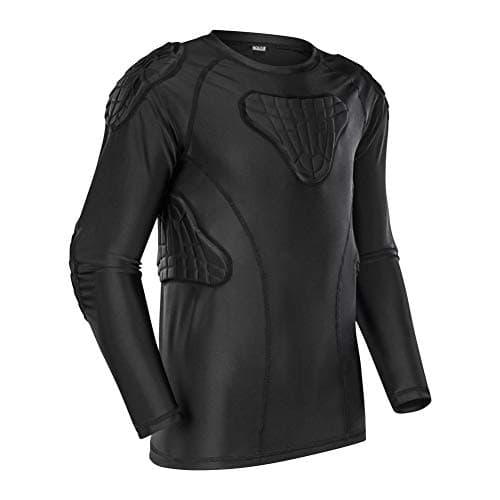 TUOYR Youth Boys Padded Shirt Padded Compression Sports Protective T-Shirt Rib Chest Protector Extreme Exercise