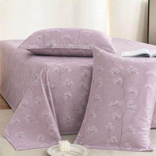Jaipur Weaves Double Bed Cotton Bedsheet Queen Size 90x100, 100% Pure Cotton Bed Sheet with 2 Pillow Covers, 240 TC Soft Breathable Floral Design – (Pink, Queen)