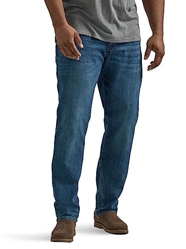Lee Men's Big & Tall Extreme Motion Straight Taper Jean Maddox 48W x 30L