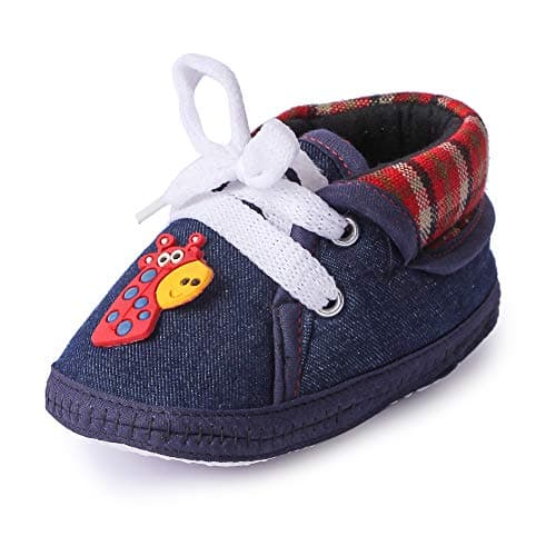 Butterthief Newborn Baby Soft Shoes for Boys & Girls | Comfortable Infant Booties for Daily | 9–12 Months | Navy Blue