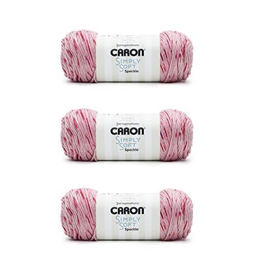 Caron Simply Soft Lipstick Speckle Yarn 3 Pack of 141g5oz Acrylic 4 Medium Worsted 235 Yards KnittingCrochet