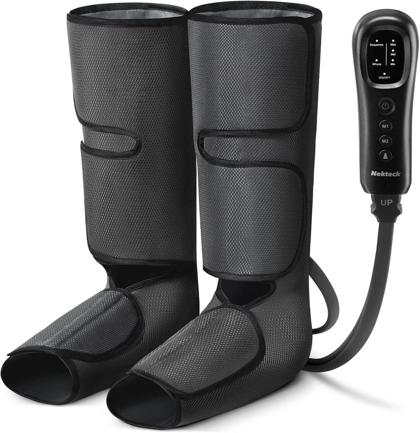Leg Massager with Air Compression for Circulation and Relaxation Foot and Calf Massage Machine with Handheld Controller Adjustable Leg Wraps for Home and Office Use