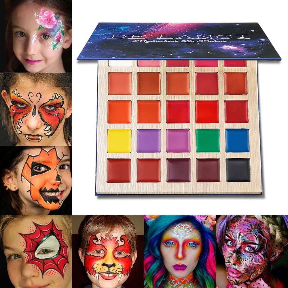 DELANCI 25 Color Lipstick Palette Multishade Cream Lip Gloss Makeup Palette Professional Cosmetic Lip Contouring Kit