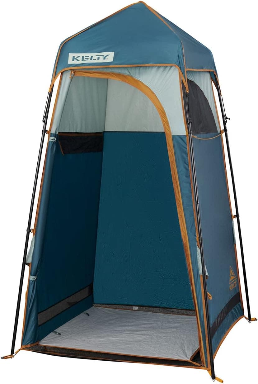 Kelty Discovery H2GO Privacy Shelter Campsite Shower and Changing Shelter Zippered Entry Steel Pole Frame Freestanding