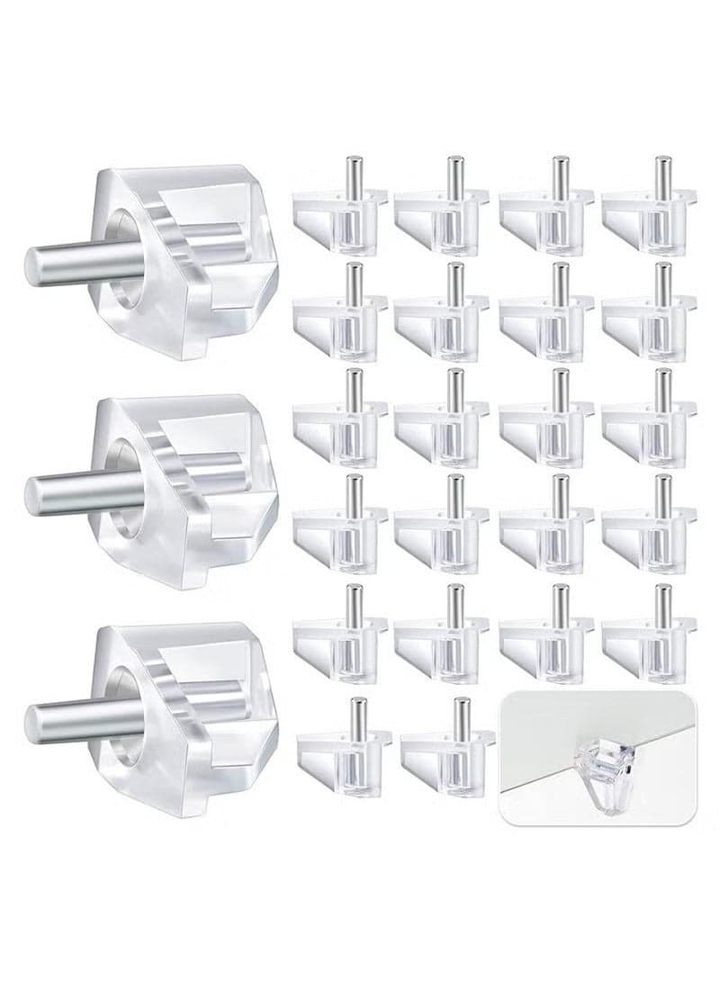 100 Pieces Supporting Rivet 3 Millimeters Or 1/8 Inch Shelf Support Peg Clear Plastic Support Small Cabinet Shelf Pins Replacement Peg Cabinet Shelf Supports Pins Shelf Holder Pins