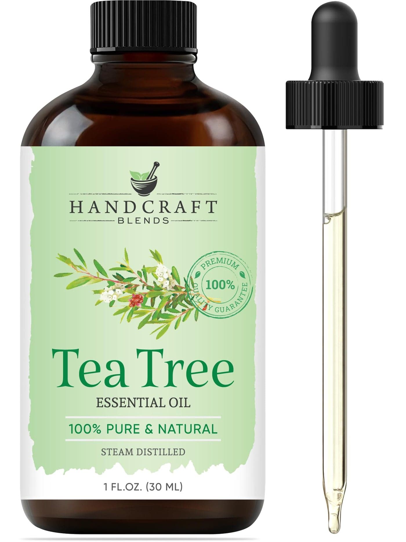 Handcraft Blends Tea Tree Essential Oil 1 Fl Oz 100 Pure and Natural Premium Grade Essential Oil for Diffuser and Aromatherapy Skin Massage Candle and Soap Making Fragrance