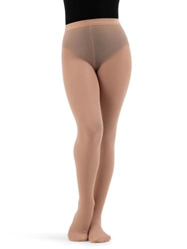 Capezio girls Hold & Stretch® Footed Tight - Girls Tight, Light Suntan, Medium US
