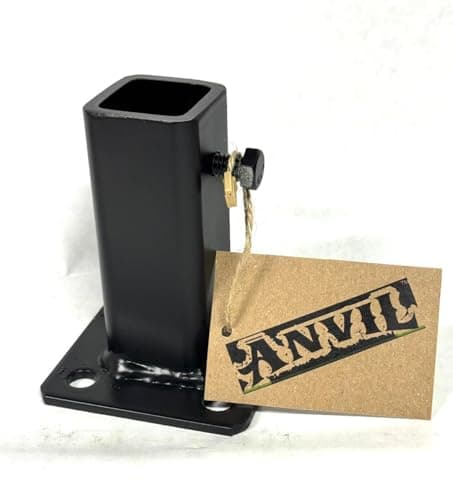 No Welding Fix Rusted Outdoor Railings 1 Post Base Repair Broken Posts Anvil Flange Mount Handrail Bracket 4 Hollow TubeSolid Square Set Screw Black Powder Coated Concrete Anchors USA