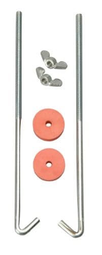 Road Power 966-10 General Motors J Hook Battery Hold down bolts; 2-Pack; Chrome; 10-Inch