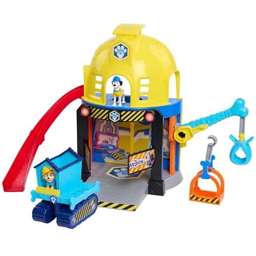 Disney Junior Pupstruction Pup HQ 12piece Lights Music Phrases and Sounds Playset Exclusive Maya Figurine Included Kids Toys for Ages 3 Up by Just Play