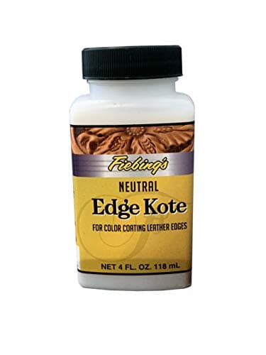 Fiebings Edge Kote 4oz Neutral Leather Edge Paint for Shoes Furniture Purses Couches Belts Flexible Water Resistant Semi Gloss Color Coating Leather Dye to Protect Natural Edges