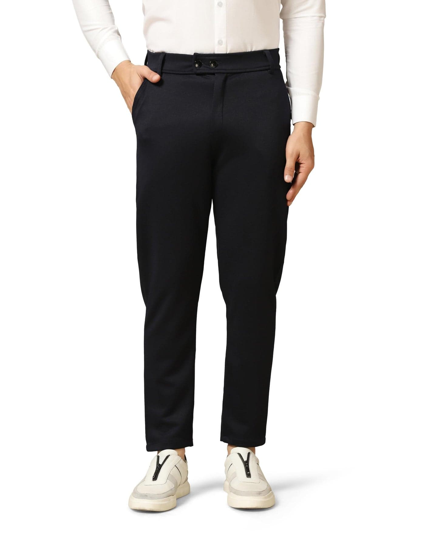 TOPLOT Men's Regular Casual Pants (Men-Pant-5181-Navy-28)