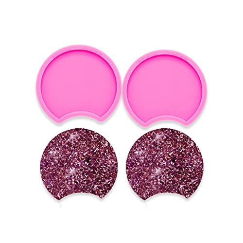 AMZTOART 2 Pcs Shiny Mouse Ear Shape Decorative Headband Resin Molds DIY Epoxy Craft Jewellery, Cake Decoration Chocolate Fondant Mould (DY0381+DY0381)