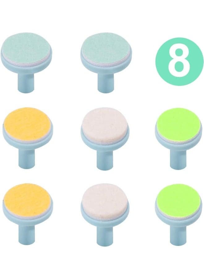 Consevisen Baby Nail File Replacement Pads, Grinding Heads Polish Disc for Electric Nail Trimmer and Other Brands, Toes Fingernails Care for Infant Toddler Kids (8 Pack, Teal)