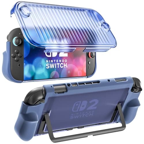 Honghao Dockable Case for Nintendo Switch 2 Pro Travel Integrated Cover for Switch 2 2025Foldable Case for Nintendo 2 Joycon Blue