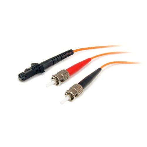 StarTech.com 1m Fiber Optic Cable - Multimode Duplex 62.5/125 - LSZH - MTRJ/ST - OM1 - MTRJ to ST Fiber Patch Cable (FIBMTST1)