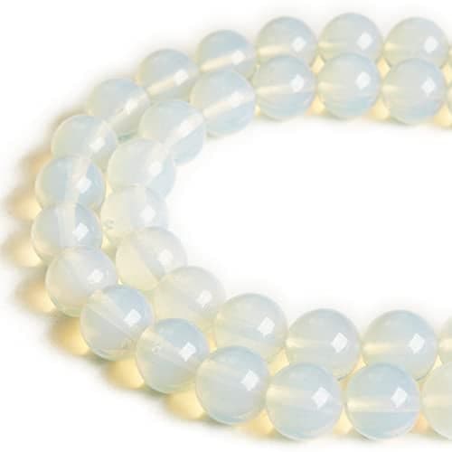 60pcs 6mm Opal Beads Natural Gemstone Beads Round Loose Beads for Jewelry Making