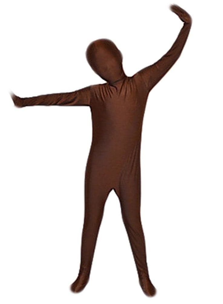 Seeksmile Kids Costume Full Body Zentai Suit (Large, Chocolate)