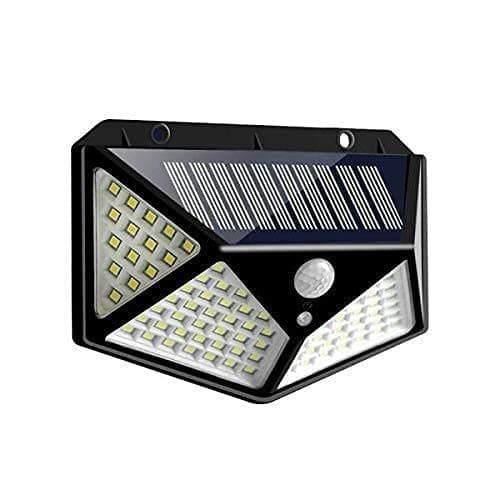 Solar Light 100 LED Motion Sensor Light 4 Side Bright Light with Dim Mode Security Lamp for Home