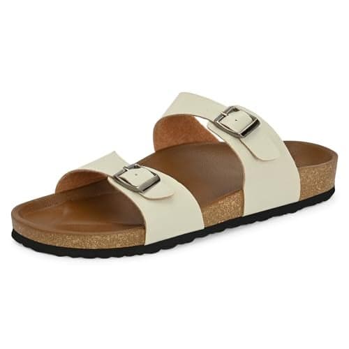 Centrino Women’s Berkin-Style Slip-On Sandals | Open Toe Design | Soft PU Footbed | Lightweight & Comfortable | Arch Support | On-Grip Sole | Casual Outdoor Wear (9223)