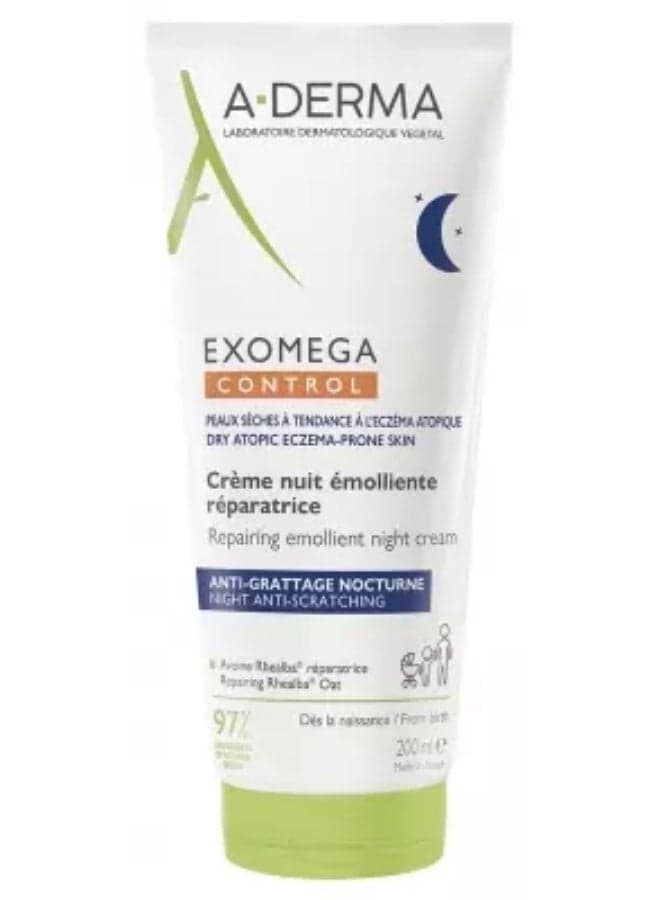 A-DERMA Exomega Control Repairing Emollient Night Cream 200 ml
