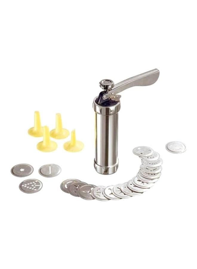 25-Piece Cookie Maker Set Silver 20.5x5.4cm