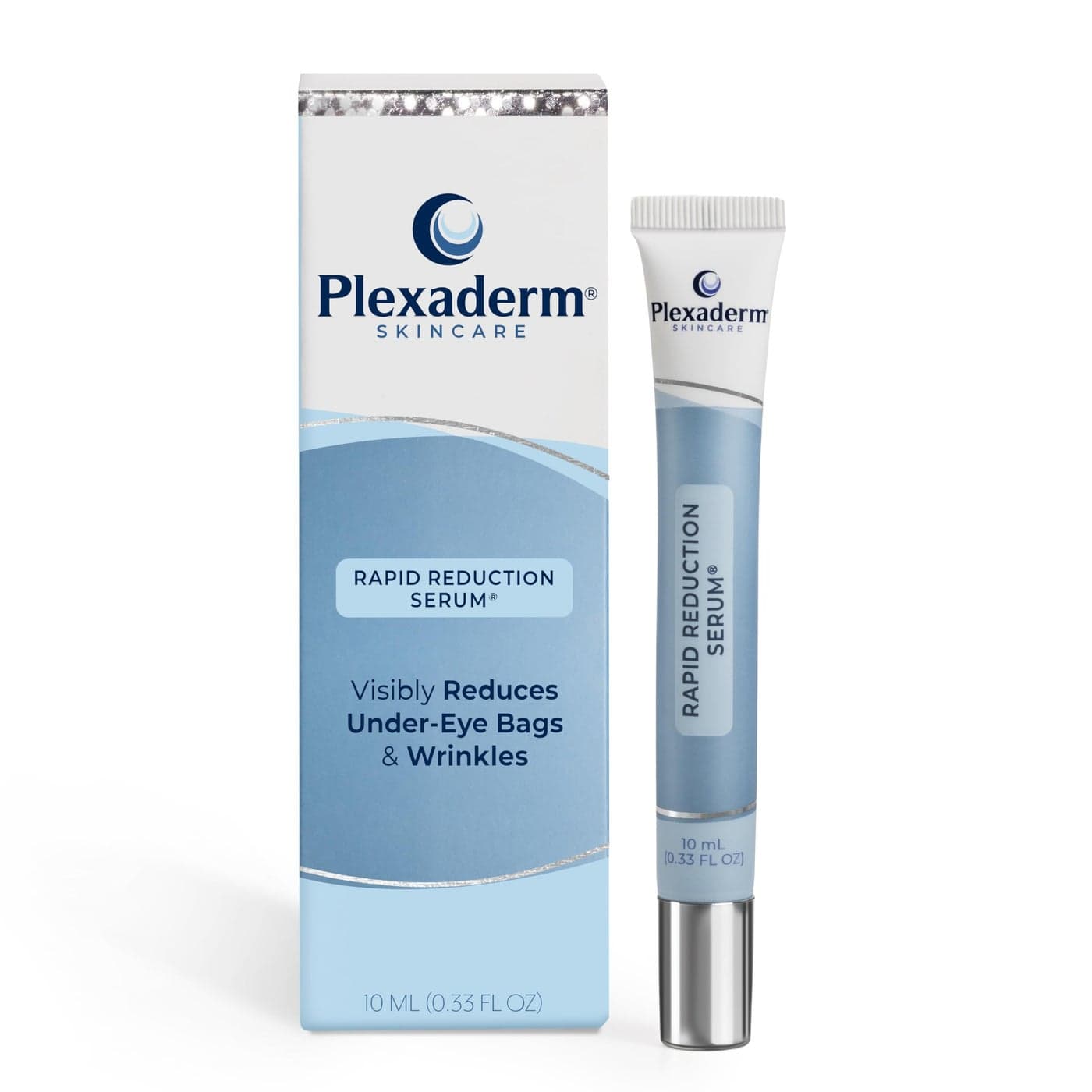 Plexaderm Rapid Reduction Eye Serum Visibly Reduces UnderEye Bags Wrinkles Dark Circles Fine Lines Crows Feet Instantly Anti Aging Wrinkle Remover for Face Full Size Tube